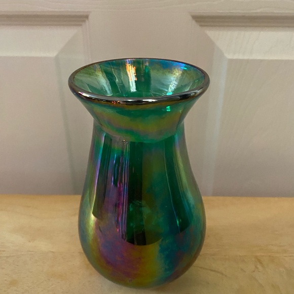Other - Iridescent Green Vase